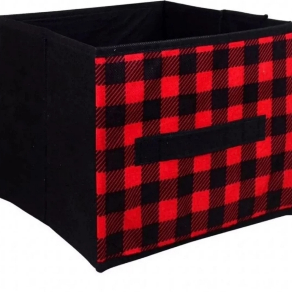 Farmhouse Red Buffalo Plaid Containers